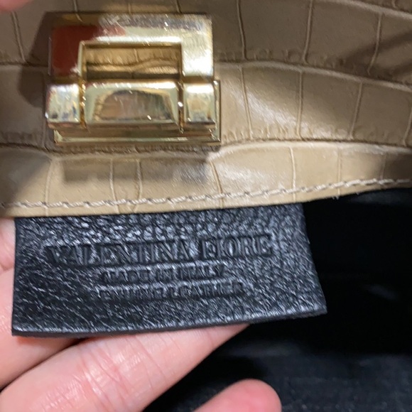 Valentina Fiore aligator crocodile beige bag - Picture 7 of 14